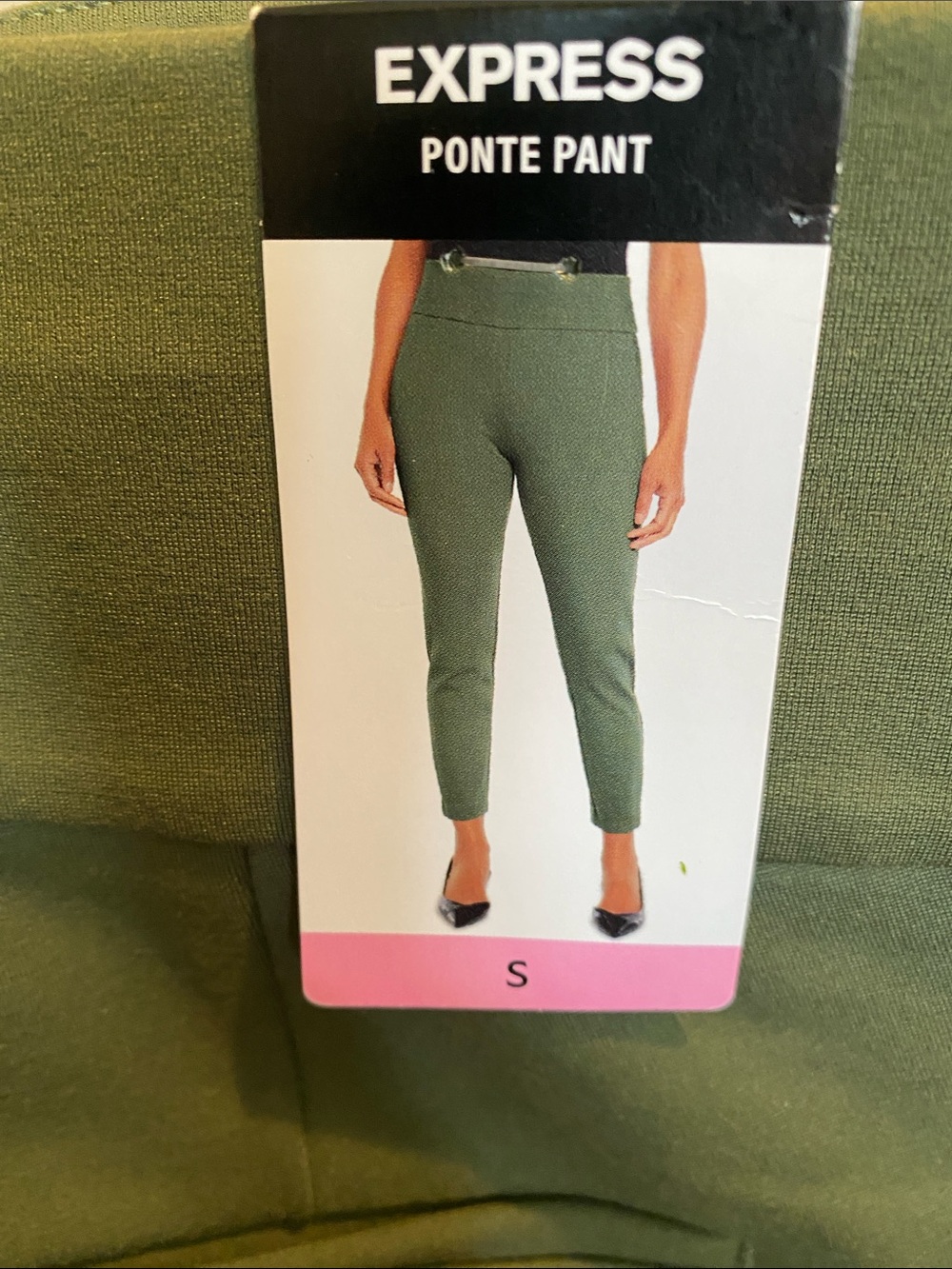 Express Olive Green Ponte Ankle Pants small